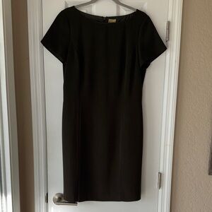 Caslon Olive Green Short Sleeve Sheath Dress Size 10